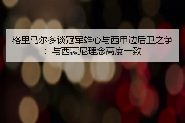 格里马尔多谈冠军雄心与西甲边后卫之争：与西蒙尼理念高度一致